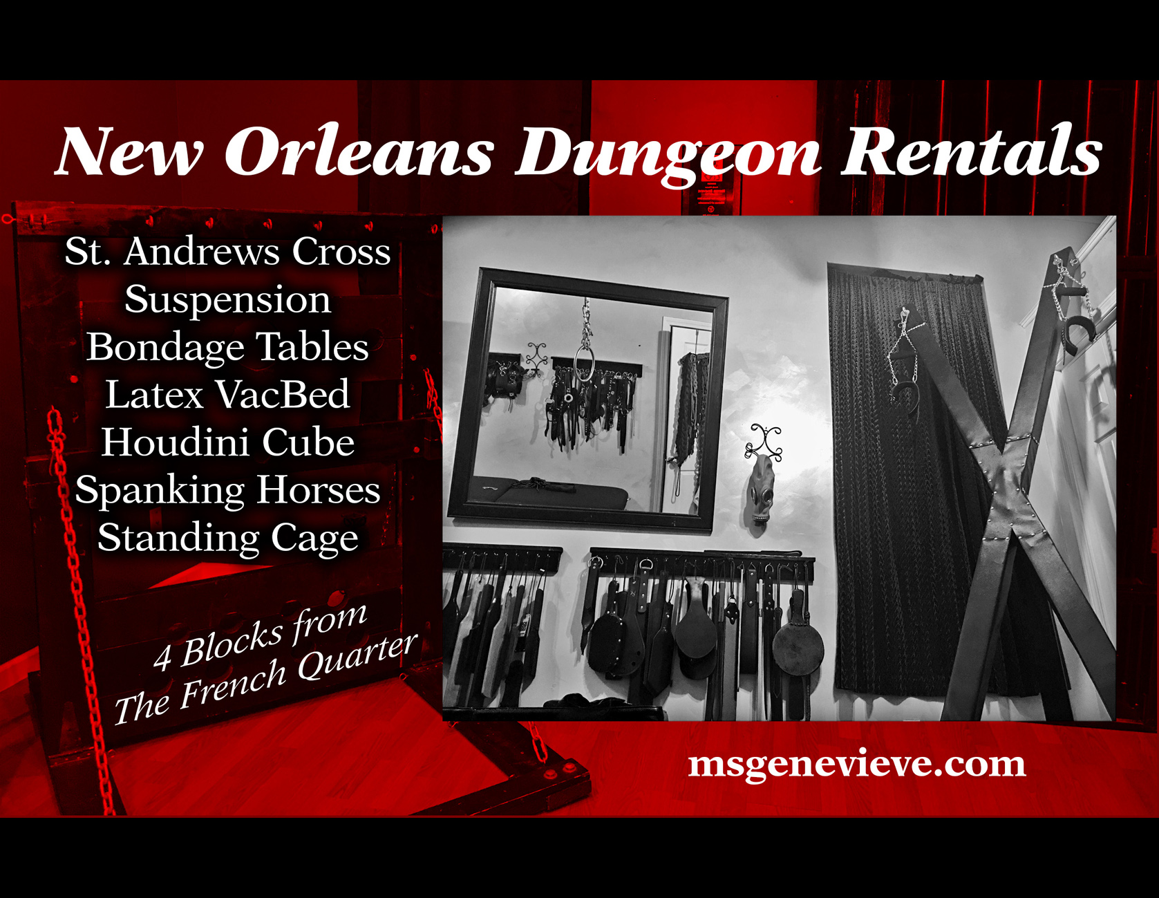 ABOUT ME: I am Mistress Genevieve New Orleans based Pro-Domme (Dominatrix)....